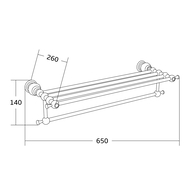 Mexen Estela рафт за кърпа, розово злато - 7011520-60
