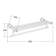 Mexen Estela рафт за кърпи, розово злато - 7011520-60