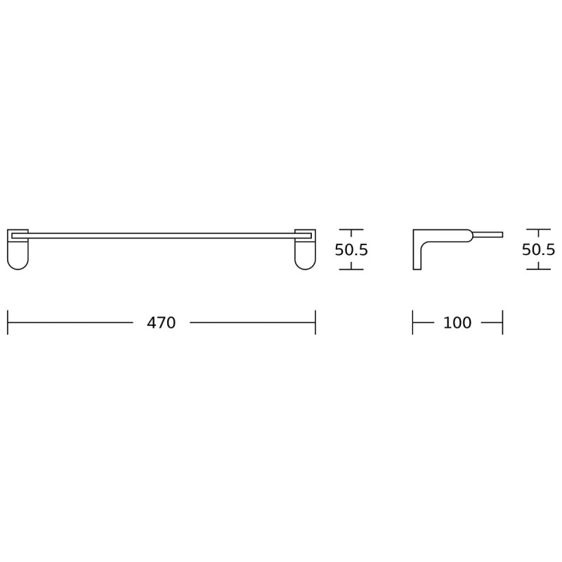 Mexen Lea висяща стъклена полица, златна - 7026037-50