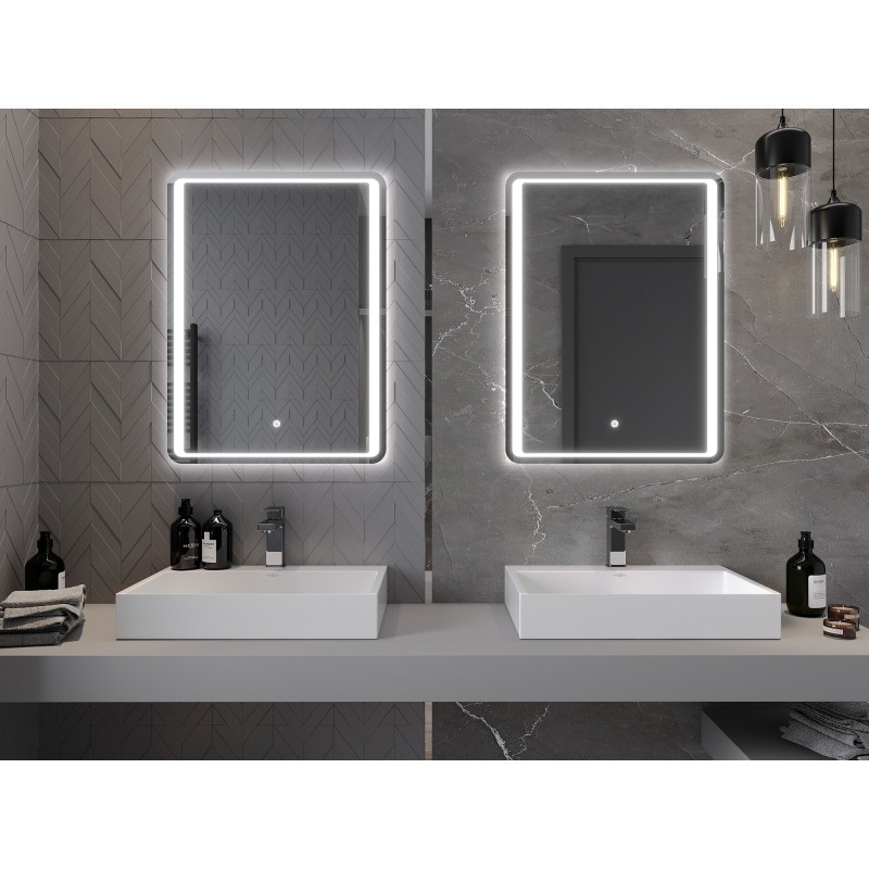 Mexen Zusa осветено огледало за баня 60 x 80 см, LED 6000K, анти-пара - 9808-060-080-611-00