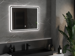 Mexen Zusa осветено огледало за баня 80 x 60 см, LED 6000K, анти-пара - 9808-080-060-611-00