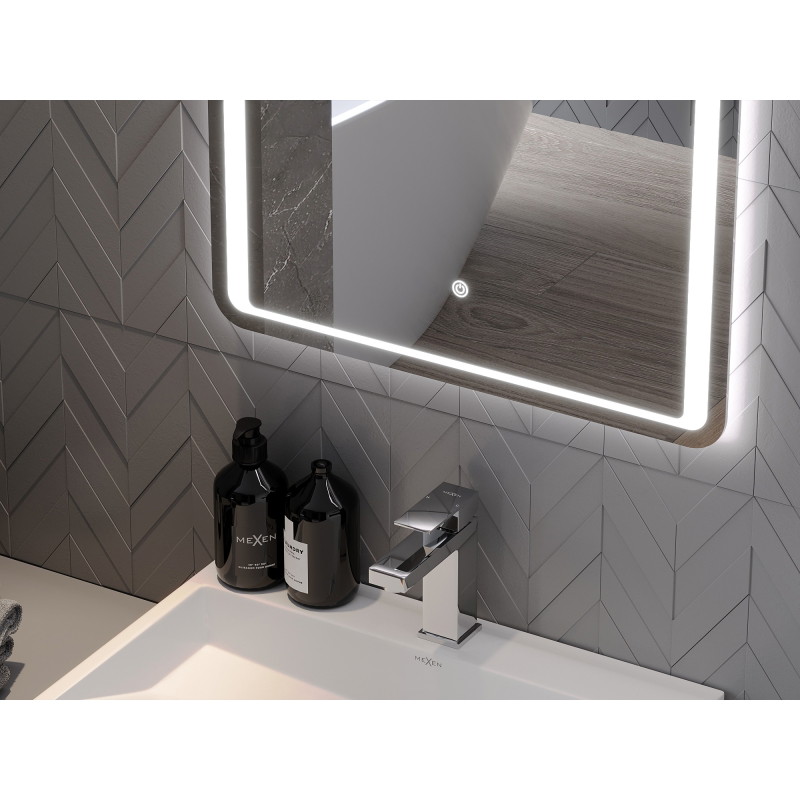 Mexen Zusa подсветено огледало за баня 80 x 60 см, LED 6000K, анти-пара - 9808-080-060-611-00
