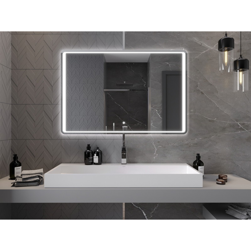 Mexen Zusa осветено огледало за баня 120 x 80 cm, LED 6000K, анти-мъгла - 9808-120-080-611-00