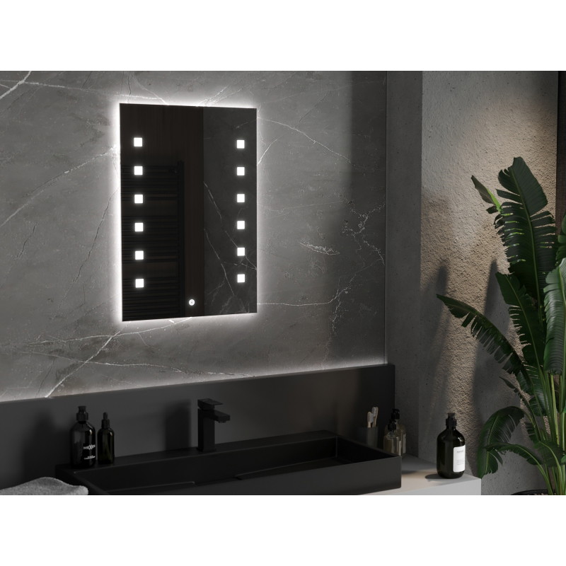 Mexen Ner огледало за баня с подсветка 50 x 70 см, LED 6000K, анти-пара - 9809-050-070-611-00
