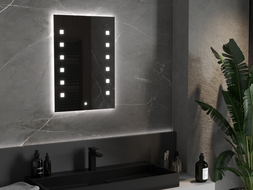 Mexen Ner огледало за баня с LED осветление 50 x 70 см, LED 6000K, противопарно - 9809-050-070-611-00