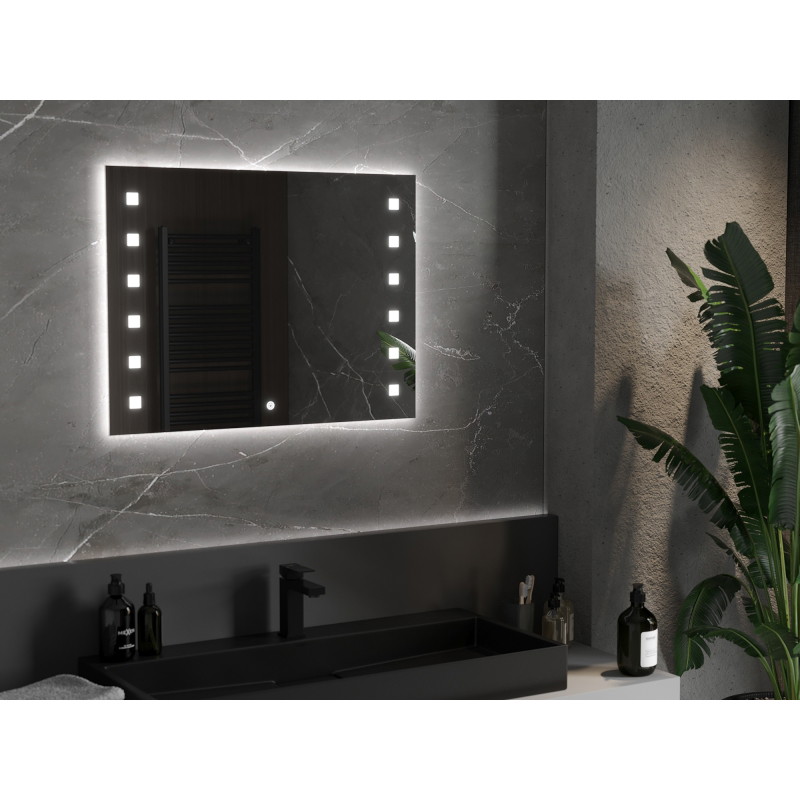 Mexen Ner осветено огледало за баня 80 x 60 см, LED 6000K, против мъгла - 9809-080-060-611-00