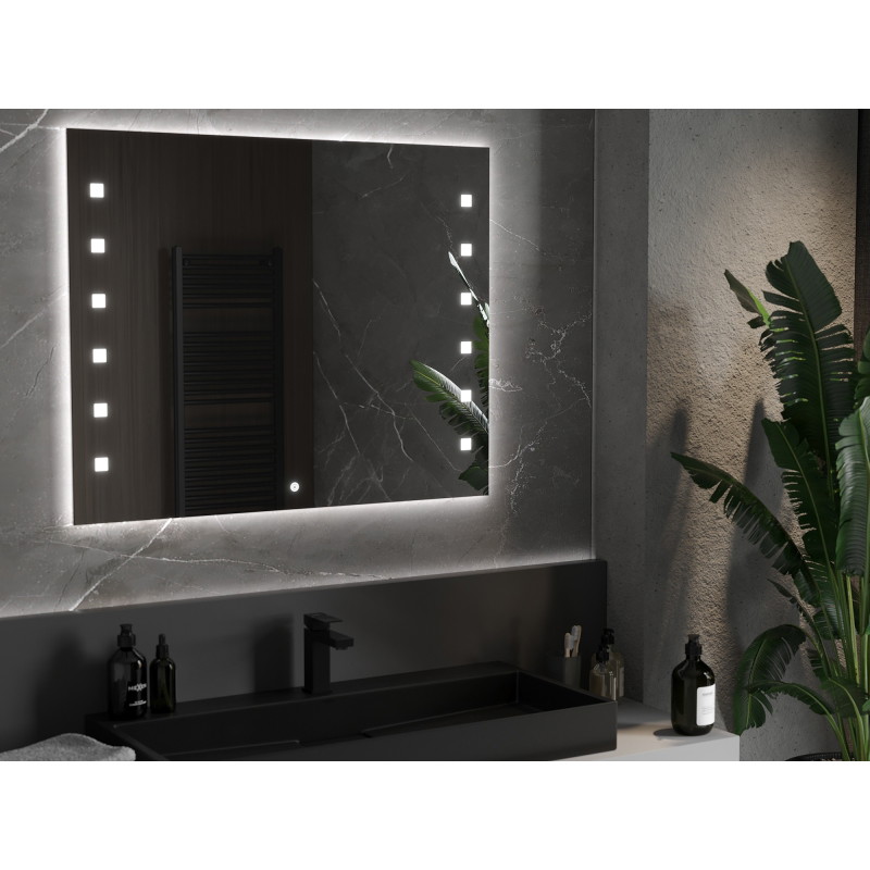 Mexen Ner осветено огледало за баня 100 x 80 см, LED 6000K, антиоблачно - 9809-100-080-611-00