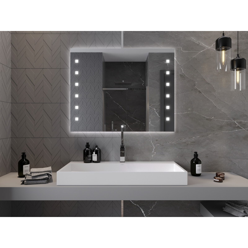 Mexen Ner осветено огледало за баня 100 x 80 см, LED 6000K, антиоблачно - 9809-100-080-611-00