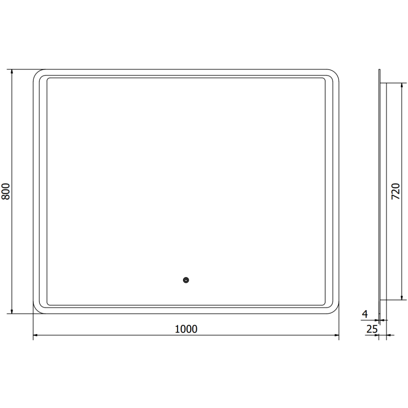 Mexen Zusa осветено огледало за баня 100 x 80 см, LED 6000K, анти-пара - 9808-100-080-611-00