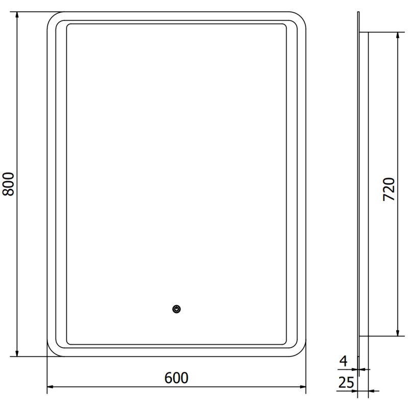Mexen Zusa подсветено огледало за баня 60 x 80 см, LED 6000K, анти-пара - 9808-060-080-611-00