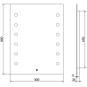 Mexen Ner осветено баняно огледало 60 x 80 см, LED 6000K, анти-пара - 9809-060-080-611-00