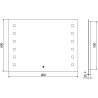 Mexen Ner огледало за баня с LED осветление 80 x 60 см, 6000K, антипара - 9809-080-060-611-00