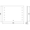 Mexen Ner огледало за баня с осветление 80 x 60 см, LED 6000K, анти-пара - 9809-080-060-611-00
