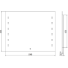 Mexen Ner огледало за баня с осветление 100 x 80 см, LED 6000K, антиоблачняващо - 9809-100-080-611-00