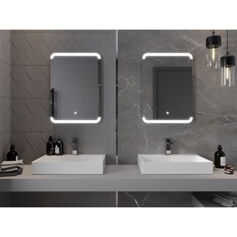 Mexen Nida осветено огледало за баня 50 x 70 см, LED 6000K, анти-мъгла - 9806-050-070-611-00