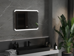 Mexen Nida огледало за баня с LED осветление 80 x 60 cm, LED 6000K, антизамъгляване - 9806-080-060-611-00