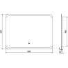Mexen Nida осветено огледало за баня 80 x 60 см, LED 6000K, анти-пара - 9806-080-060-611-00