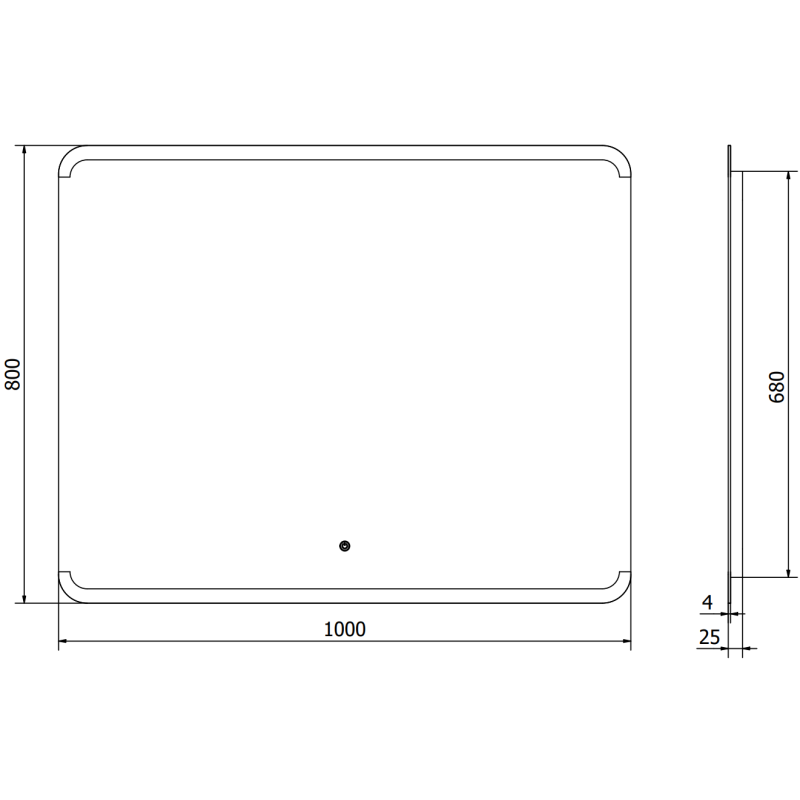 Mexen Nida LED осветено огледало за баня 100 x 80 см, LED 6000K, антитъма - 9806-100-080-611-00