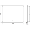 Лице за баня Mexen Nida с LED осветление 100 x 80 см, 6000K, анти-пара - 9806-100-080-611-00