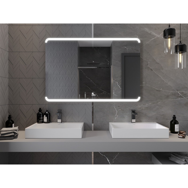 Mexen Nida осветено огледало за баня 120 x 80 см, LED 6000K, анти мъгла - 9806-120-080-611-00