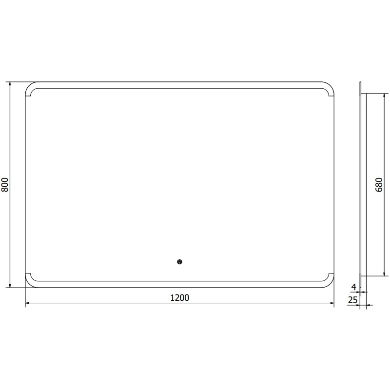 Mexen Nida осветено огледало за баня 120 x 80 см, LED 6000K, анти мъгла - 9806-120-080-611-00