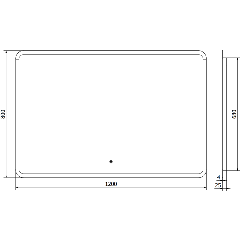 Mexen Nida осветено огледало за баня 120 x 80 см, LED 6000K, анти-пара - 9806-120-080-611-00