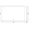 Mexen Nida осветено огледало за баня 120 x 80 см, LED 6000K, анти мъгла - 9806-120-080-611-00