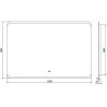 Mexen Nida осветено огледало за баня 120 x 80 см, LED 6000K, анти-пара - 9806-120-080-611-00