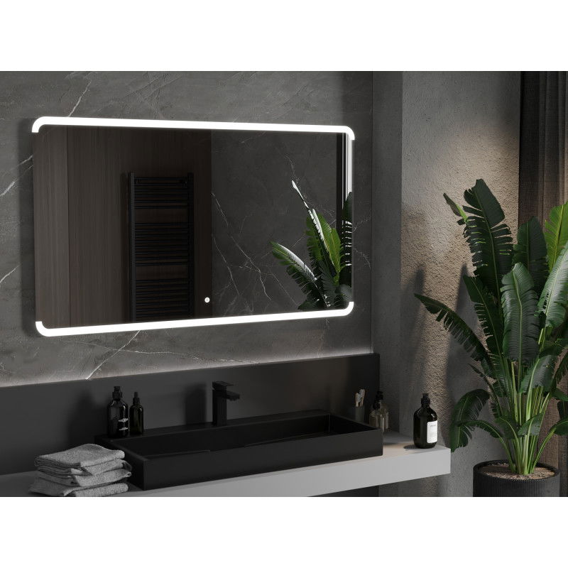 Mexen Nida осветено огледало за баня 140 x 80 см, LED 6000K, анти-конденз - 9806-140-080-611-00