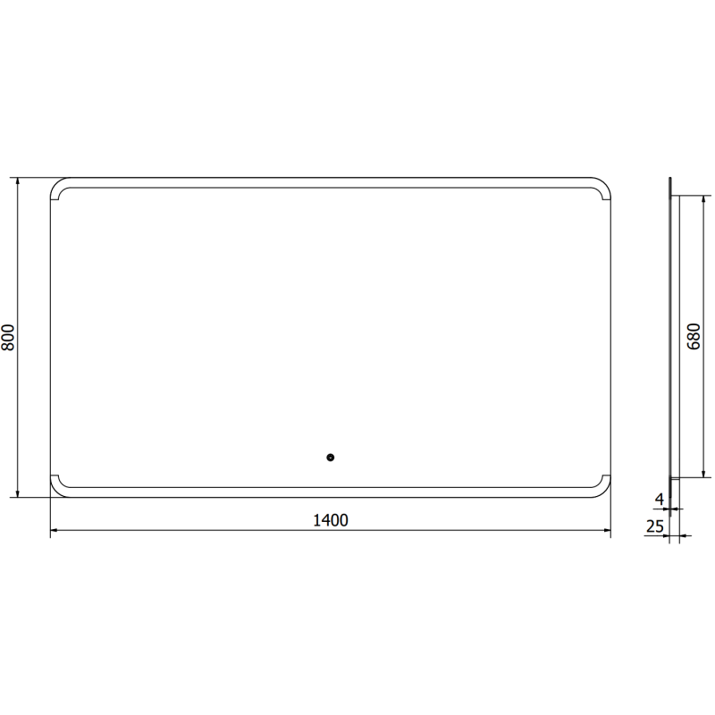 Mexen Nida осветено огледало за баня 140 x 80 см, LED 6000K, анти-конденз - 9806-140-080-611-00