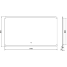 Mexen Nida огледало за баня с LED осветление 140 x 80 см, LED 6000K, антипара - 9806-140-080-611-00