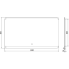 Mexen Nida осветено огледало за баня 140 x 80 см, LED 6000K, анти-конденз - 9806-140-080-611-00