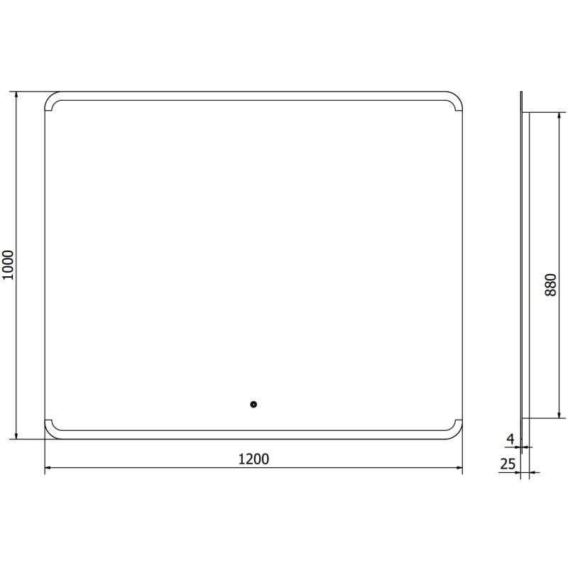 Mexen Nida осветлено огледало за баня 120 x 100 см, LED 6000K, анти-пара - 9806-120-100-611-00