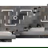 Mexen Onyx огледало за баня със светлина и козметично огледало 60 x 80 см, LED 6000K, против запотяване - 9813-060-080-611-00