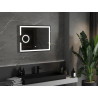 Mexen Onyx осветено баняно огледало с козметично огледалце 80 x 60 см, LED 6000K,
