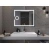 Mexen Onyx Огледало за баня с осветление и козметично огледалце 100 x 80 cm, LED