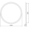 Mexen Rose светещо огледало за баня, кръгло 100 см, LED 6000K, анти-пара