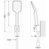 Mexen Sabre R62 комплект за вана, черен - 72103R62-70