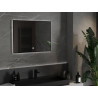 Mexen Erma осветено огледало за баня 80 x 60 см, LED 6000K, анти-мъгла, черна рамка