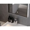 Mexen Erma огледало за баня с LED осветление 80 x 60 см, 6000K, антипара, черна рамка - 9814-080-060-611-70