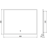 Mexen Erma огледало за баня с LED осветление 80 x 60 см, 6000K, антипара, черна рамка - 9814-080-060-611-70