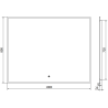 Mexen Erma осветено огледало за баня 100 x 80 см, LED 6000K, анти-мъгла, черна рамка - 9814-100-080-611-70