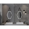 Mexen Orla Светещо огледало за баня 50 x 70 см, LED 6000K, анти-пара, черна рамка