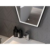 Mexen Orla осветено банско огледало 60 x 80 см, LED 6000K, анти-мъгла, черна рамка