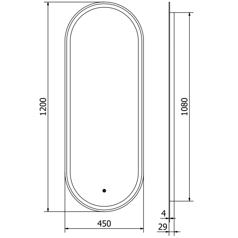 Mexen Bono баня огледало с подсветка 45 x 120 см, LED 6000K, анти-пара - 9816-045-120-611-00