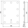 Mexen Dona осветено огледало за баня 50 x 70 см, LED 6000K, анти-пара - 9818-050-070-611-00