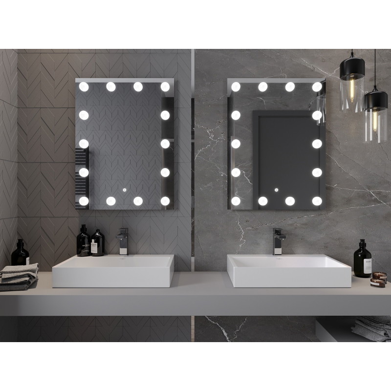Mexen Dona осветено банско огледало 60 x 80 см, LED 6000K, антиконденз - 9818-060-080-611-00