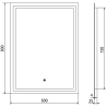 Mexen Miko осветено огледало за баня 60 x 80 см, LED 6000K, антипара - 9819-060-080-611-00