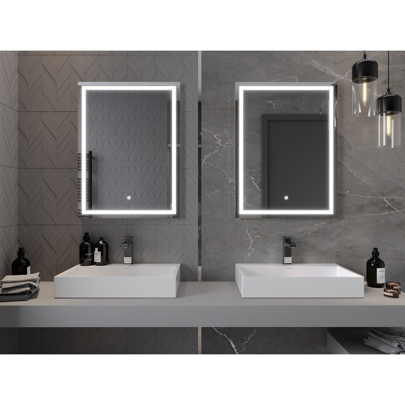 Mexen Miko осветено огледало за баня 60 x 80 см, LED 6000K, антипара - 9819-060-080-611-00