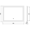 Mexen Miko осветено огледало за баня 80 x 60 см, LED 6000K, анти-пара - 9819-080-060-611-00